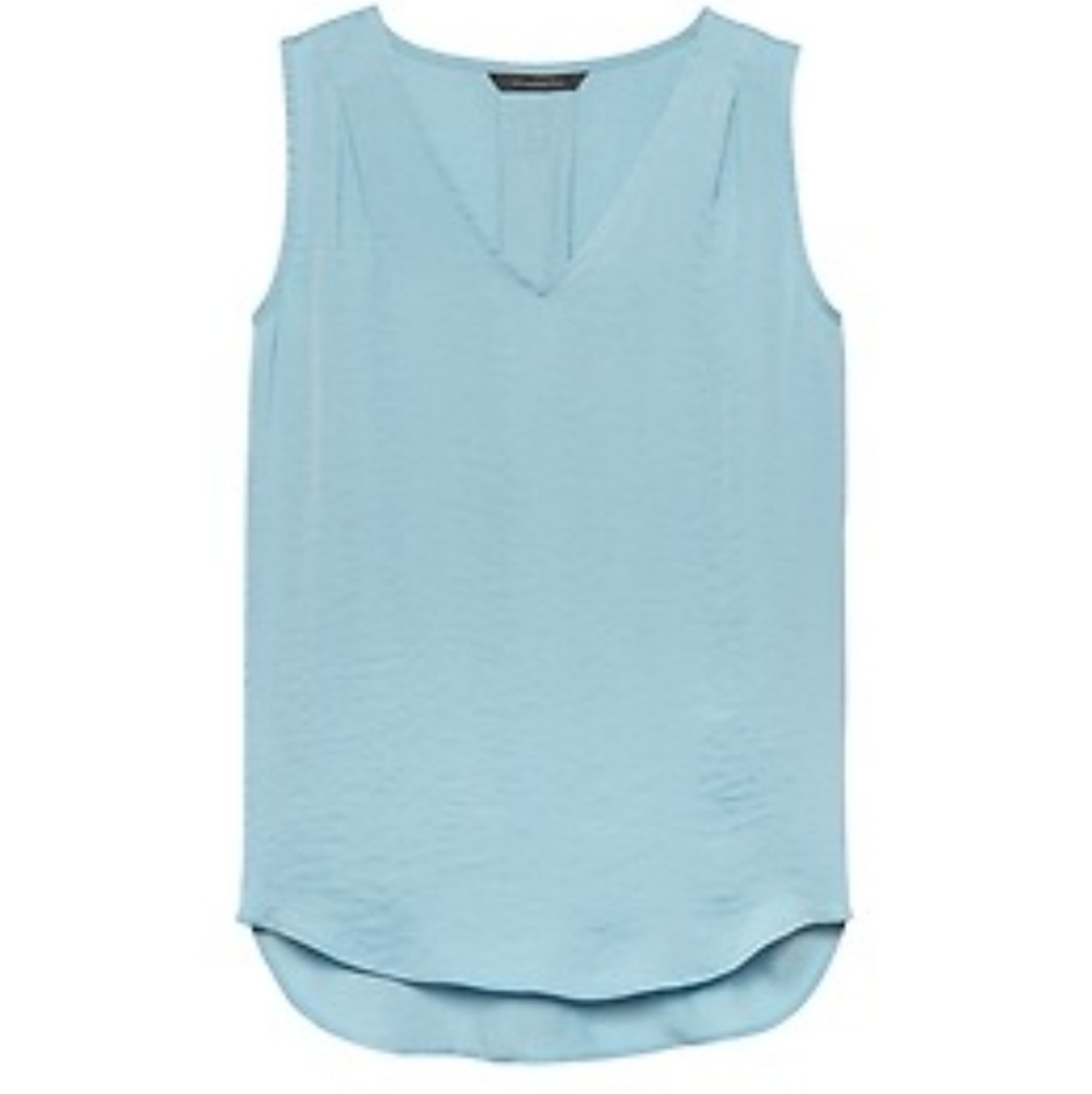 Banana Republic Pleated Drapey Tank Blue
